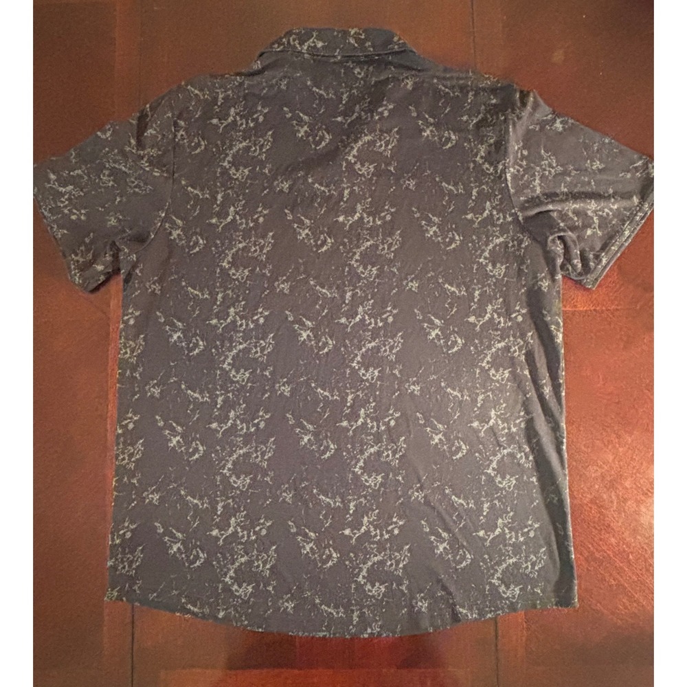 TravisMathew Mens XL Black Marble Print Short Sleeve Polo Shirt 1MAA266 - Picture 4 of 8